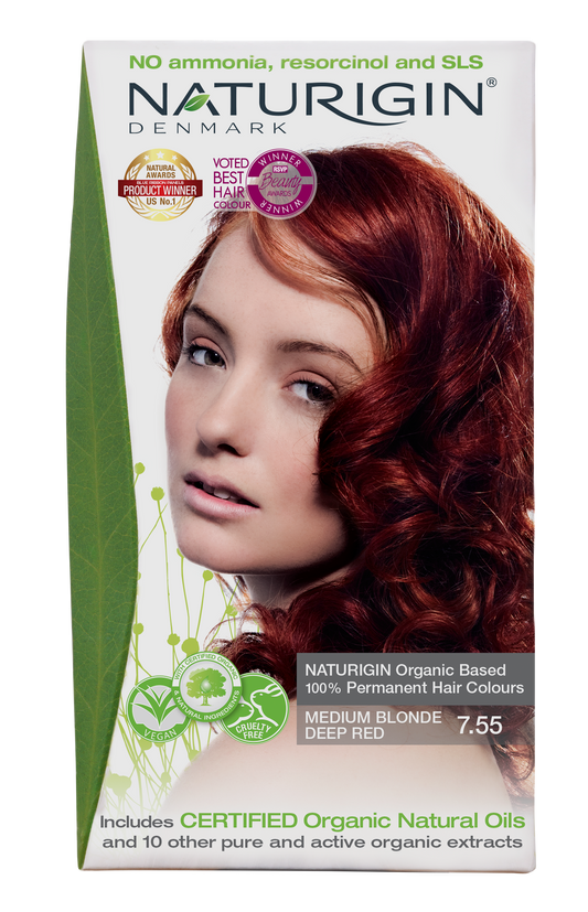 Medium Blonde Deep Red 7.55